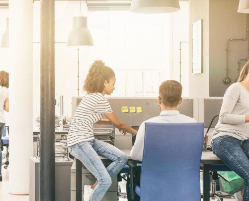 Young office group