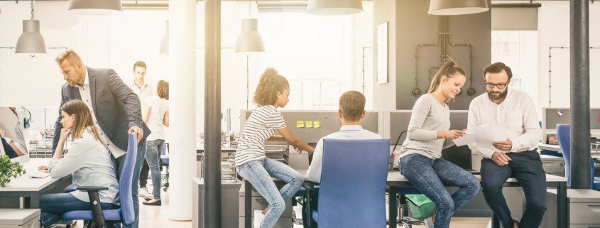 Young office group